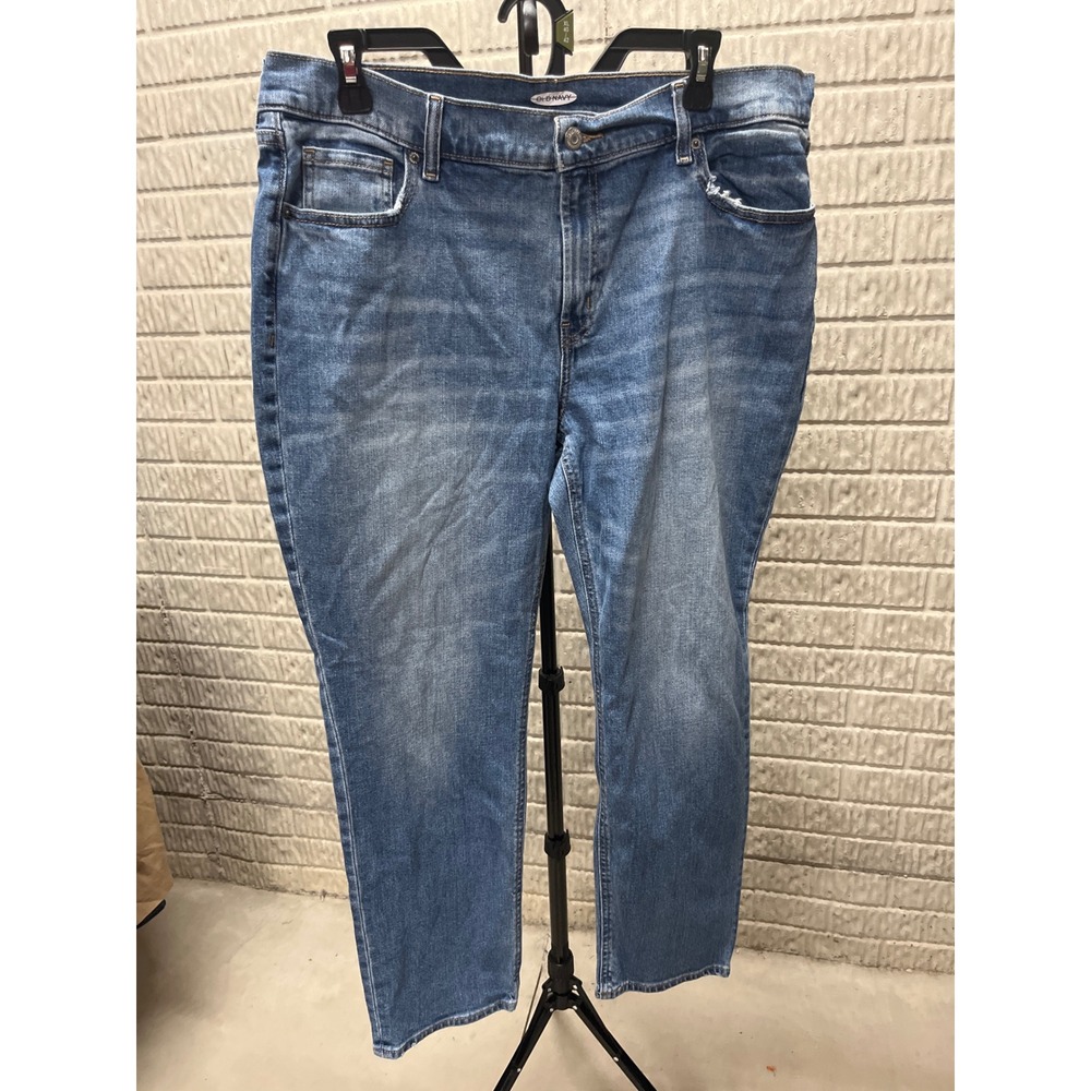 Old Navy Womens Size 12 Medium Wash Mid Rise Straight Leg Denim Jeans Blue